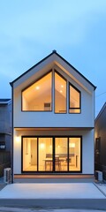 Modern Two Story House With Large Windows