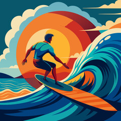 surfer in the sea