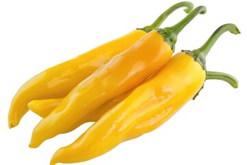 Wall Mural - A stack of yellow peppers arranged on top of each other, perfect for food and still life photography