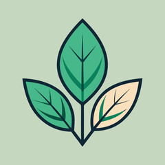 Sticker - illustration of leaves