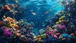 © bcendet - A vibrant underwater scene with colorful coral reefs and a variety of tropical fish swimming.