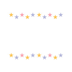 Wall Mural - colorful star border