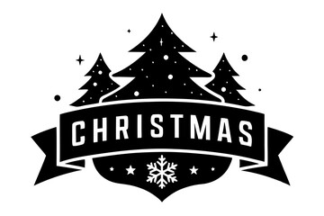 Wall Mural - Christmas logo vector illustration