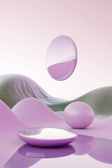 Wall Mural - Abstract Pink Sphere.