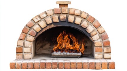 A high-quality photo of a pizza oven, isolate on white background