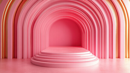 Wall Mural - Pink Archway Stage.