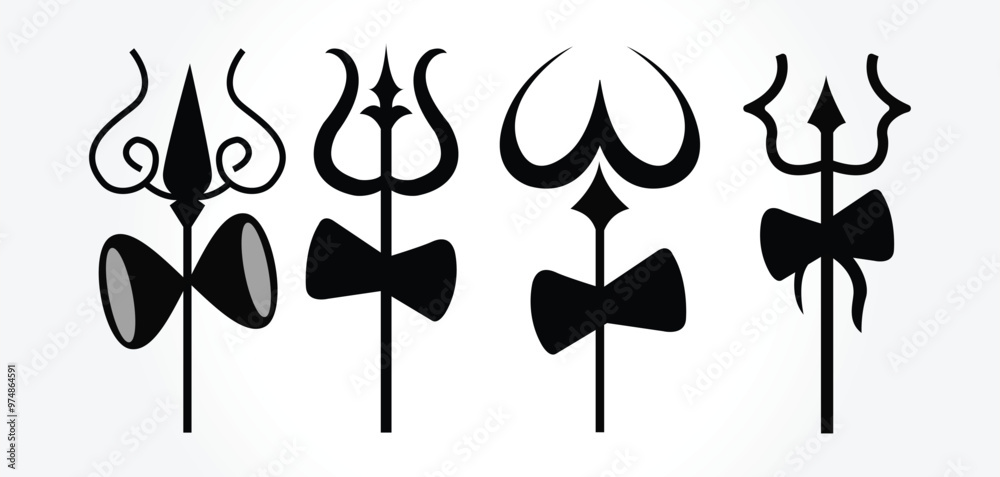 Shiv Object Maha Shivratri With Trisul, A Hindu Festival Celebrated Of Lord Shiva ...