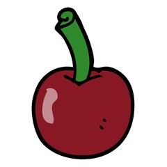 Poster - cartoon cherry