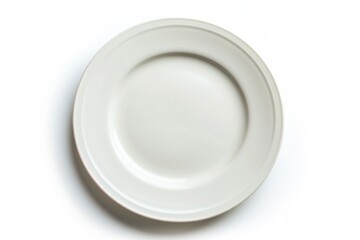 A clean and minimalist setting with a single white plate on a white surface