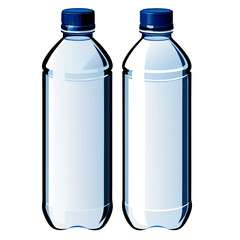 Transparent bottle of water on a isolated white background (2)