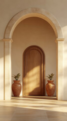 Wall Mural - Arched Doorway Interior.