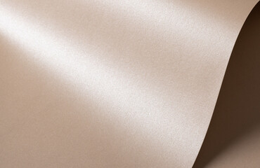 Poster - Beige paper texture with glossy curved design Elegant gradient, glowing effect, and rich wave structure Modern layout with Christmas glow, folded cardboard, and pastel tone