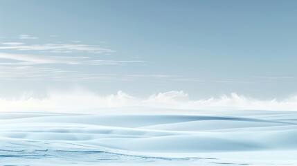 Canvas Print - Snowscape Under a Blue Sky