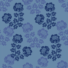 pattern, seamless, flower, floral, wallpaper, vector, design, decoration, leaf, nature, texture, illustration, ornament, art, spring, flowers, christmas, vintage, retro, snowflake, backdrop, snow, blu