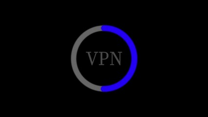 Poster - VPN connecting icon. Connecting concept. Loading circle animation.