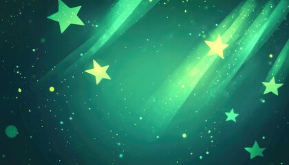 Wall Mural - Light green 2D cartoon design featuring cosmic stars Contemporary abstract illustration highlights the Big Dipper Ideal for advertisements posters or banners