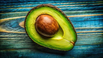 avocado on wooden background