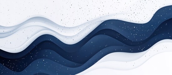 Wall Mural - Abstract Indigo And White Wave Background With Light Effects