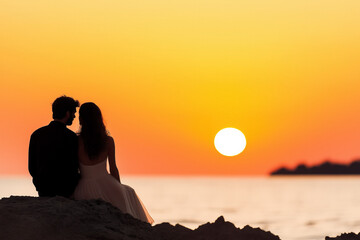 Wall Mural - Romantic Beach At Sunset