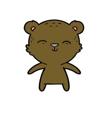 Poster - happy cartoon bear