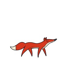 Sticker - cartoon fox