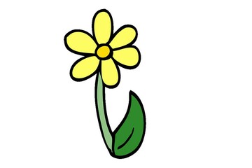 Sticker - cartoon doodle spring flower