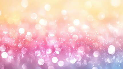 Poster - Colorful bokeh background with soft pastel gradient and light spots.