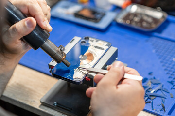 Aufkleber - Smartphone Back Glass Replacement: Ideal for showcasing repair services and tech