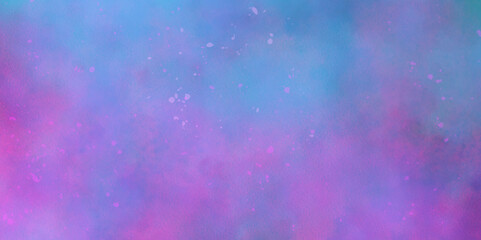 Wall Mural - Abstract acrylic colorful watercolor sunset sky with puffy clouds in bright rainbow splatter grunge wall texture. Scratched and grainy texture watercolor wall texture.
