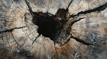 Poster - A Hollow in a Weathered Tree Trunk