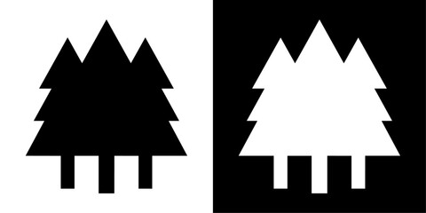 Poster - ofvs731 OutlineFilledVectorSign ofvs - forest fir tree vector icon . isolated transparent . outline and filled version . AI 10 / EPS / PNG . g12077