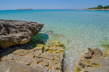 Sea coast in Greece, Thassos island