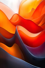Aufkleber - Abstract glass shape. Colorful background, design illustration lines in motion