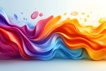 Aufkleber - Abstract glass shape. Colorful background, design illustration lines in motion