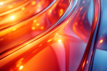 Aufkleber - Abstract glass shape. Colorful background, design illustration lines in motion