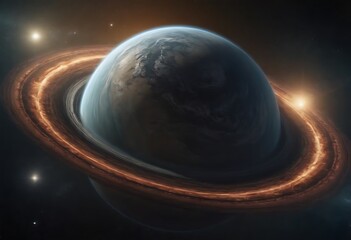 Wall Mural - a planet with a thick, swirling liquid atmosphere that flows like a slow-motion ocean, reflecting th