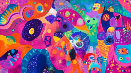 Poster - Vibrant abstract art featuring colorful patterns and shapes, perfect for adding energy and creativity to your project.