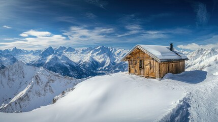 Poster - Winter Cabin in the Alps