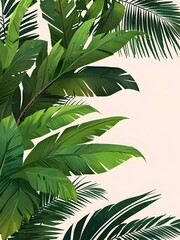 Wall Mural - Tropical Leaves Background