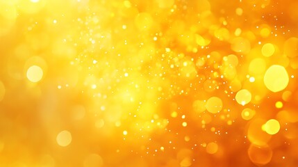 Canvas Print - Abstract Golden Bokeh Background with Blurred Lights and Sparkles