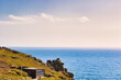 © iSky Media - Coastal Cabin Overlooking the Ocean at Land's End in Cornwall, UK