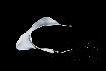 Wall Mural - milk or white liquid splash on white background.