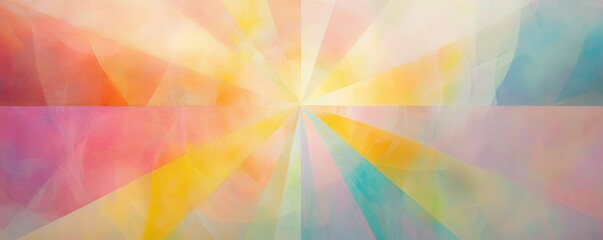 Poster - Colorful abstract geometric pattern with radiant hues and soft gradients