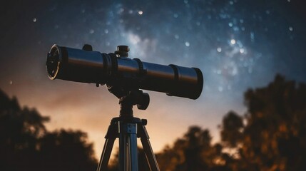 Sticker - Telescope under the Milky Way