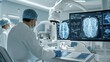 © alex - Advanced healthcare facility AI diagnostic systems operate medical equipment technology. AI generated