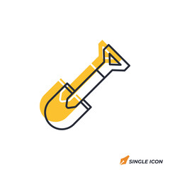 Leinwandbilder - shovel icon vector illustration. shovel symbol isolated on white background
