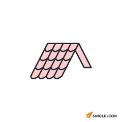 Leinwandbilder - roof icon vector illustration. roof symbol isolated on white background