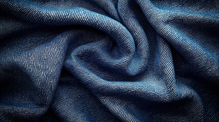 Canvas Print -   Close-up image of a blue cloth patterned with multiple layers of textured fabrics