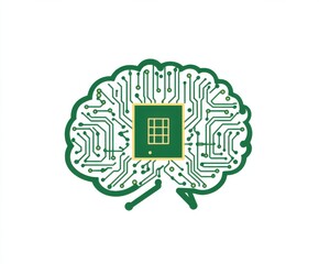 Poster - Artificial intelligence brain design depicting technology and innovation