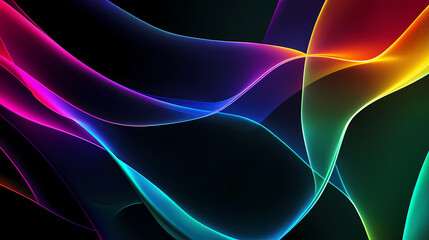 Abstract futuristic background with colorful gradient lines 